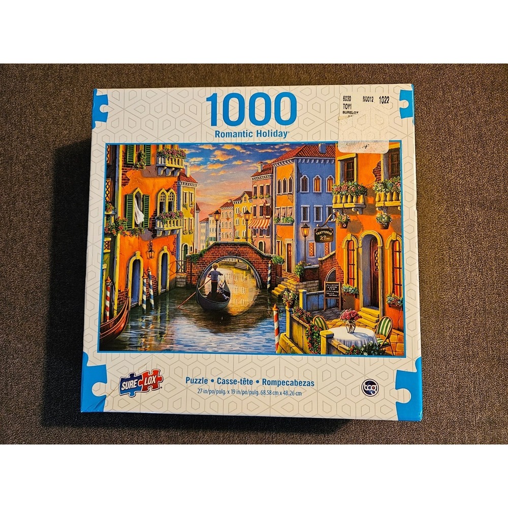 SUNSET IN VENICE Romantic Holiday‎ 1000 Piece Jigsaw Puzzle SURE LOX Complete